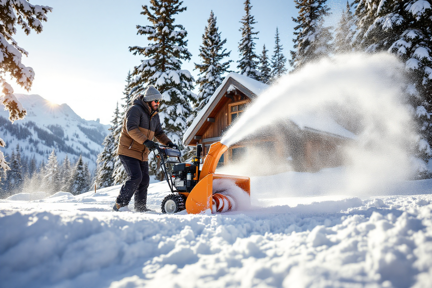 sněhová fréza v akci